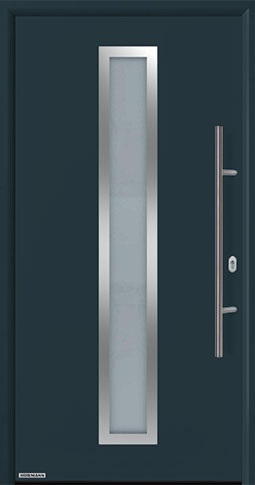 Входная дверь Hormann (Германия) Thermo65, Мотив 700A цвета титан металлик