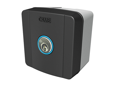 Купить ключ-выключатель накладной CAME SELC1FDG с синей подсветкой с доставкой и установкой в Краснодаре