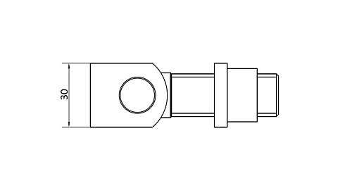 Комплектующие для распашных ворот Петля CAME H 18 регулируемая с гайкой, 42-68 мм, М18, приваривание в Краснодаре